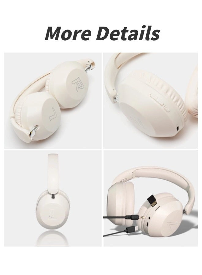 شيبشيب سماعات رأس بلوتوث فوق الأذن، سماعة ألعاب لاسلكية بعمر بطارية طويل مع ميكروفون، صوت هاي فاي، زمن استجابة منخفض لأجهزة الكمبيوتر والهواتف المحمولة - Image 4