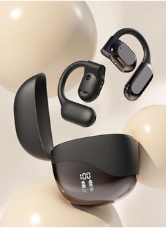 Monster Open Bone Conduction True Wireless Bluetooth Headset, New Earbuds for Comfortable Wearing with Microphone, Noise Cancellation, Waterproof, Black  - Image 1