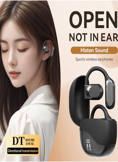 Monster Open Bone Conduction True Wireless Bluetooth Headset, New Earbuds for Comfortable Wearing with Microphone, Noise Cancellation, Waterproof, Black  - Image 4