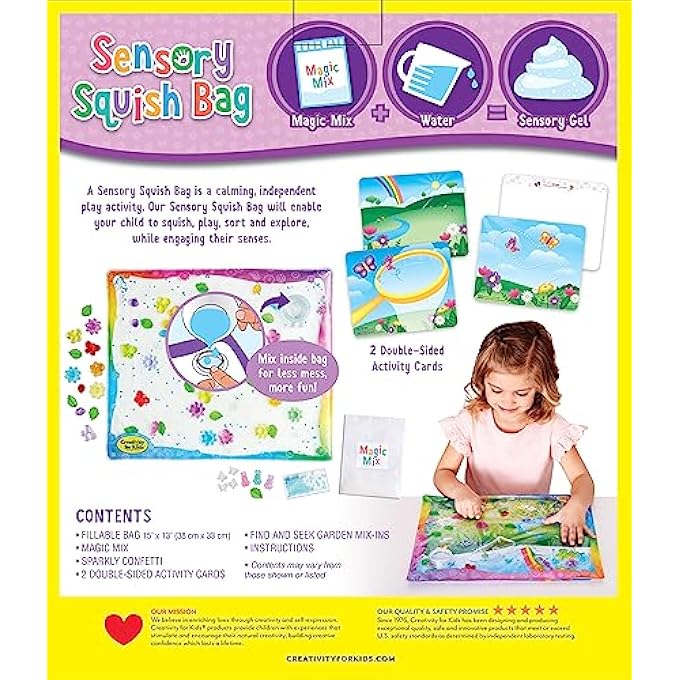 Creativity for Kids Sensory Squish Bag: Butterfly Garden - Toddler Sensory Board, Gifts and Toys for Toddlers Ages 3-5+ - Image 2