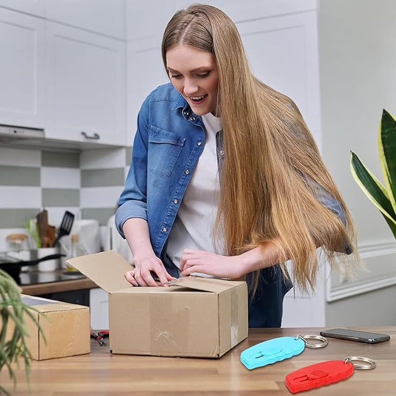 Poaker Mini Box Cutter Portable Keychain Utility Knife - Sharp Razor Carton & Cardboard Opener - Image 3