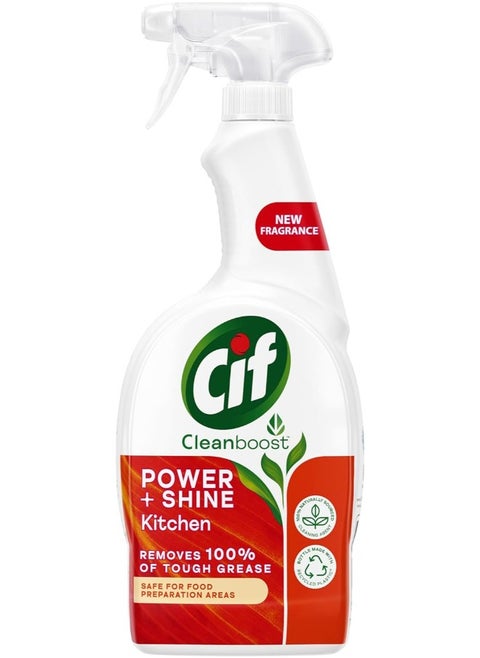 cif clean boost power + shine kichen removes 100% of tough grease 700ml