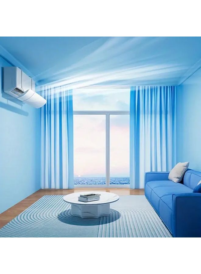 White Air Conditioner Deflector Adjustable Wall Mounted Wind Screen Cover No Electricity Needed - Image 2