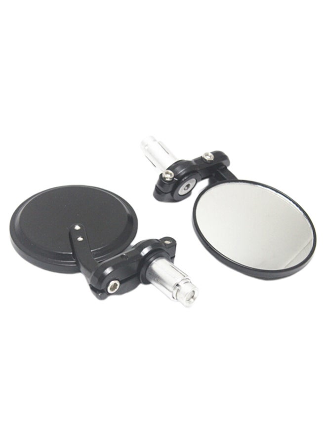 NIBEMINENT 2-Piece Motorcycle Round Rear View Side Mirror Set  - Image 1