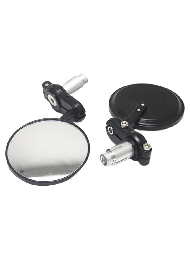 NIBEMINENT 2-Piece Motorcycle Round Rear View Side Mirror Set  - Image 2