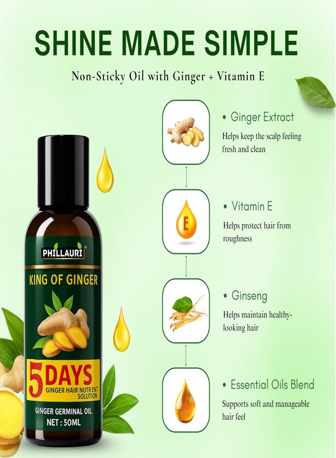 Phillauri Ginger Advance Hair Oil | Ginger Oil for Dandruff Control and Hair Fall Control | ginger oil for hair growth | Scalp Nourishment | Reduces Hair Thinning and Breakage - (Pack 2) - Image 2