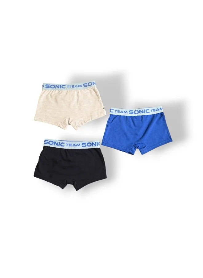 SONIC SONIC 3PCS BOYS BOXER , 65%polyester,35%cotton