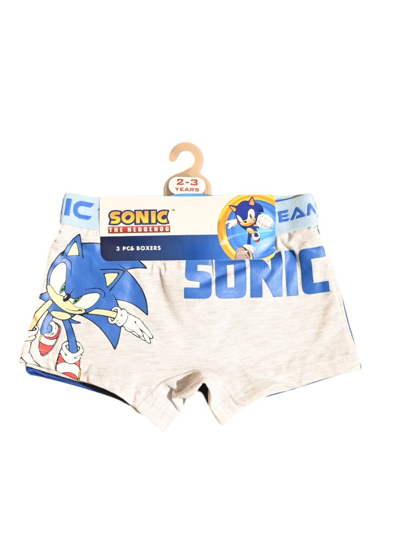 SONIC SONIC 3PCS BOYS BOXER , 65%polyester,35%cotton  - Image 1