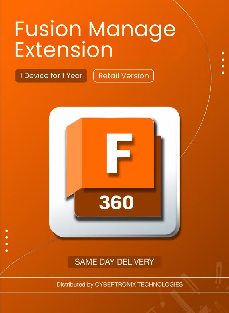 Autodesk Fusion Manage Extension ( Retail Version ) | 1 Device for 1 Year | Digital License | SAME DAY DELIVERY