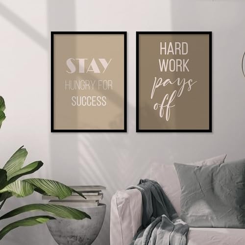 walllane - Motivational Wall Poster for Living Room, Bedroom, Office | Framed Painting | Poster With Frame | Frames For Wall Decor (10 Inch x 13 Inch) Set Of 6 Cate- 003 - Image 3
