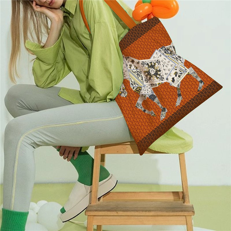 2024 Dongdaemun New Arrival Canvas Bag Little Red Riding Book Main Push Women'S Handbag Large Capacity Carrying Book Bag Shoulder Bag - Image 4