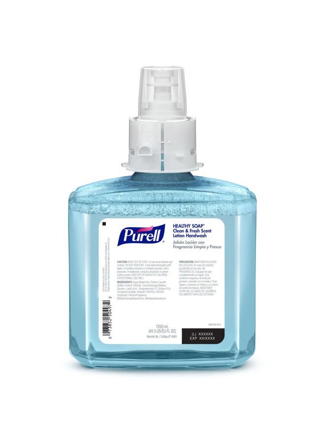 PURELL Professional HEALTHY SOAP Refill - Clean & Fresh Scent Lotion Handwash, 1200mL Refill for ES6 Dispenser (Pack of 2) - 6495-02 - Image 2