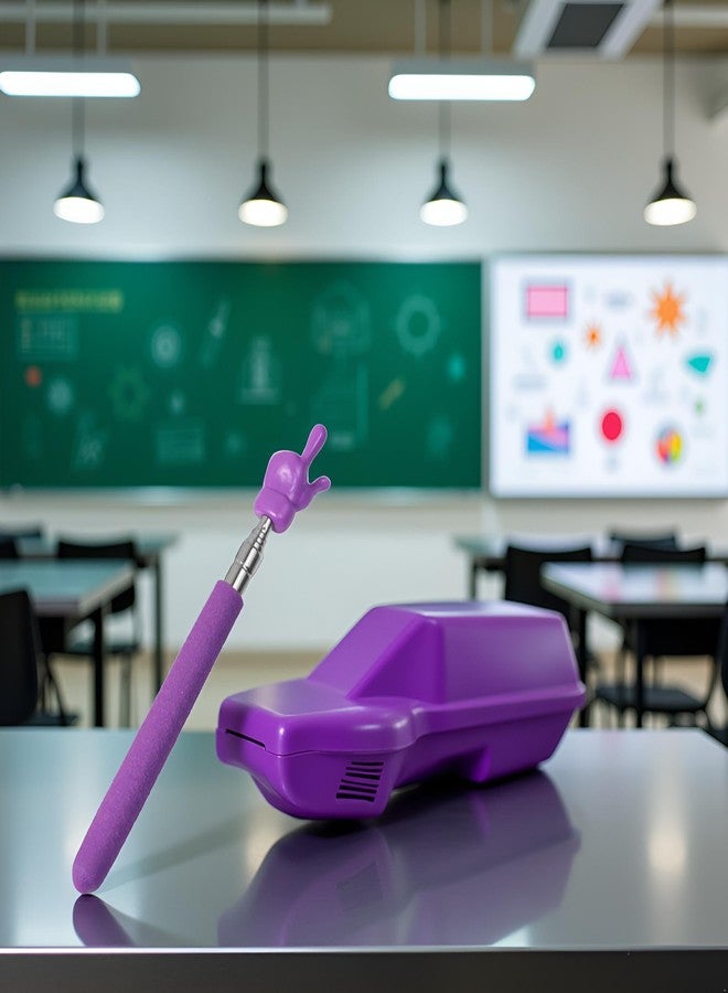 GANPUB Purple Telescopic Teachers Pointer, Teaching Pointer Stick for Classroom, Metal Hand Retractable Pointer Extended Length 21.6 Inch, Handheld Presenter Whiteboard Pointer,Presentation Products - Image 3