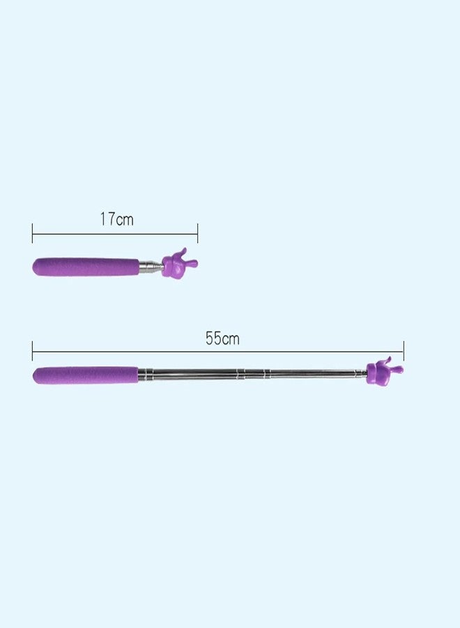 GANPUB Purple Telescopic Teachers Pointer, Teaching Pointer Stick for Classroom, Metal Hand Retractable Pointer Extended Length 21.6 Inch, Handheld Presenter Whiteboard Pointer,Presentation Products - Image 2