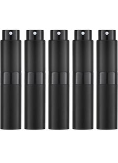 KASTWAVE travel cologne bottle, 5PCS 8ml Travel Perfume Atomizer Refillable, Mini Cologne Spray Bottle Empty, Small Aftershave Sprayer for Liquid Dispenser (Black)  - Image 1