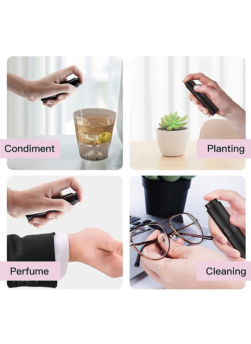 KASTWAVE travel cologne bottle, 5PCS 8ml Travel Perfume Atomizer Refillable, Mini Cologne Spray Bottle Empty, Small Aftershave Sprayer for Liquid Dispenser (Black)  - Image 3