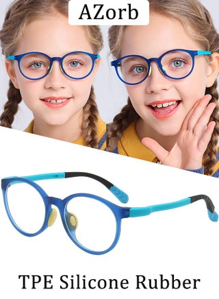 AZorb Kids Blue Light Glasses for Boys Girls TPEE Silicone Soft