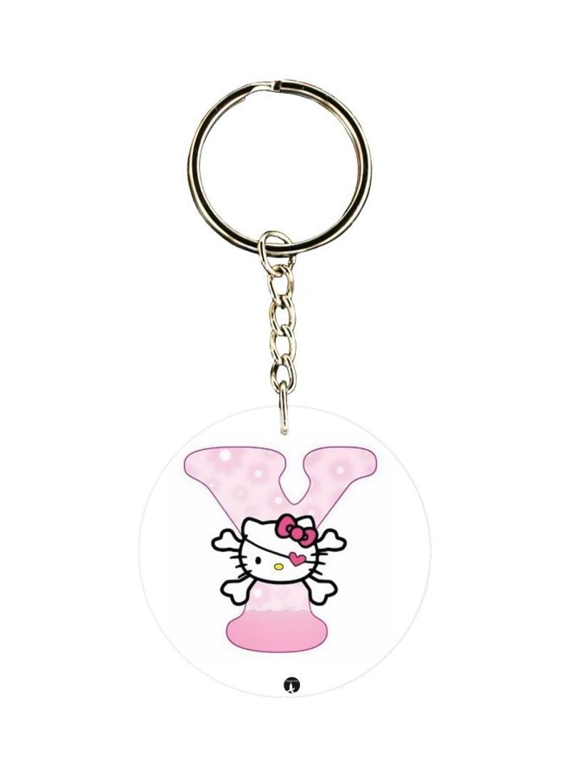 RKN Hello Kitty Letter Y Printed Keychain