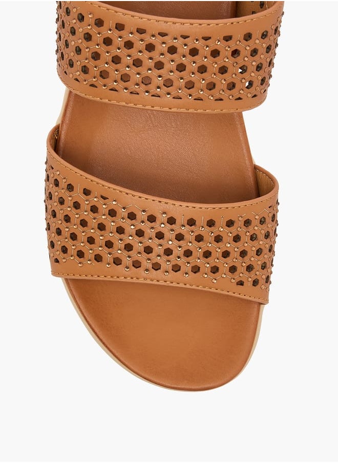 Le Confort Women Embellished Platform Sandals with Hook and Loop Closure  - Image 3