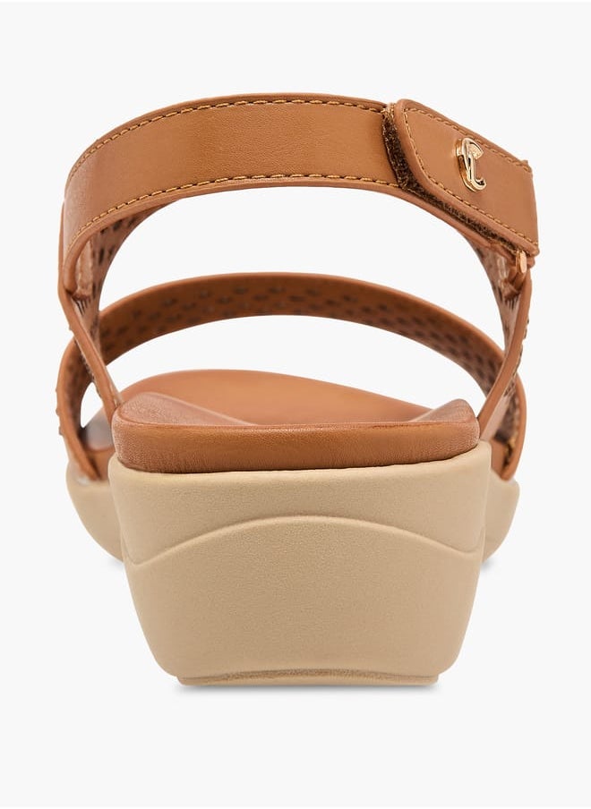 Le Confort Women Embellished Platform Sandals with Hook and Loop Closure  - Image 4
