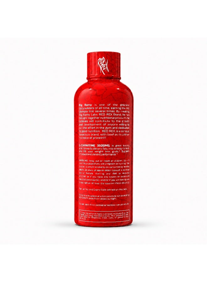 RED REX Liquid L-Carnitine Fat Burner - Pineapple Flavor - 480ml - for Fat Burning & Weight Management - Image 3