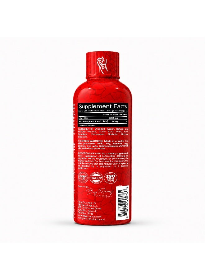 RED REX Liquid L-Carnitine Fat Burner - Pineapple Flavor - 480ml - for Fat Burning & Weight Management - Image 2