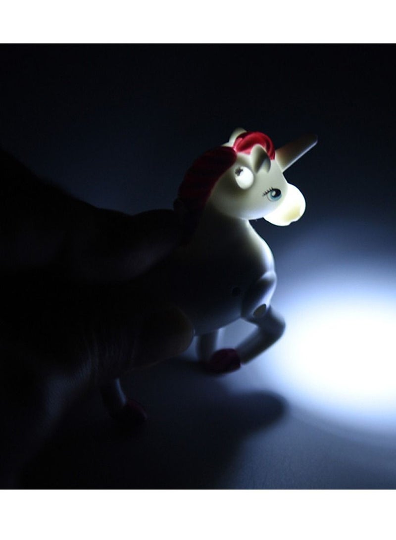 Salla 24-piece Cute Unicorn Keychain with LED Light and Sound 5.5x3.5cm each - Image 2