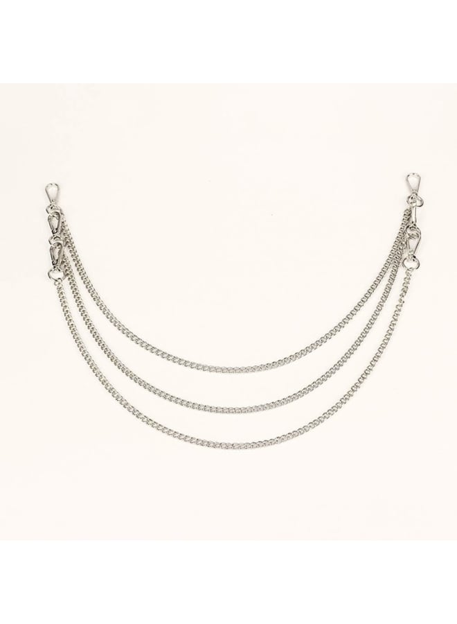 BODIY Women's Punk Pocket Wallet Layered Chain, Silver  - Image 4