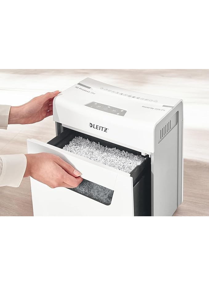 Leitz IQ Protect Premium 6X, Personal Manual Shredder, 7-6 Sheets (70-80 gsm), Fragment Cutting, P-4 Safety, 10 Litre Capacity, 80900000 Brand: Leitz - Image 4