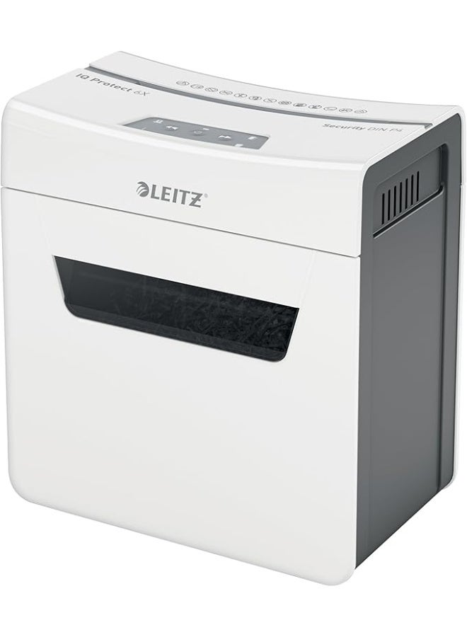 Leitz IQ Protect Premium 6X, Personal Manual Shredder, 7-6 Sheets (70-80 gsm), Fragment Cutting, P-4 Safety, 10 Litre Capacity, 80900000 Brand: Leitz - Image 1