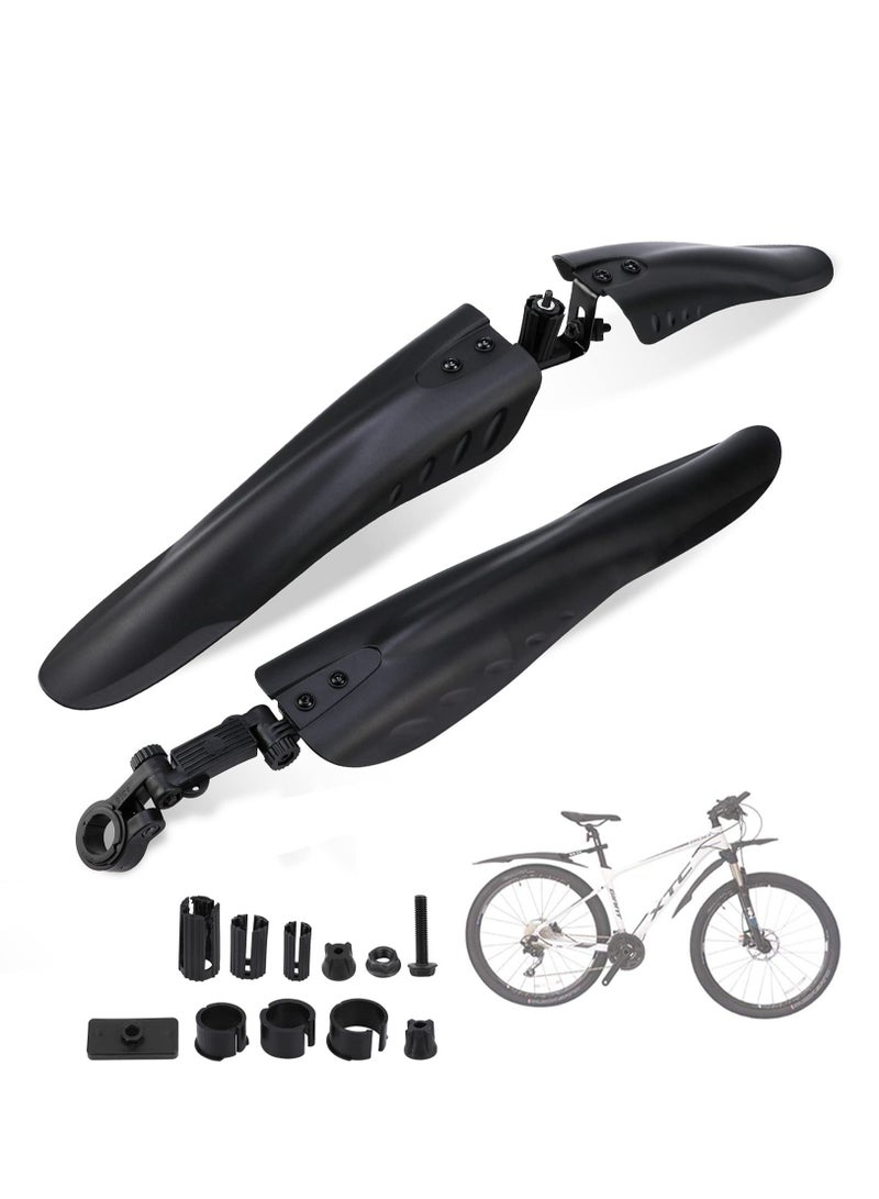 Full Coverage Thickened Mountain Bike Mudguard Set - 3 Adjustable Pieces for 24-28 Inch Road and Mountain Bikes, Ideal Rain Protection for Your Cycling Adventures. - Image 1