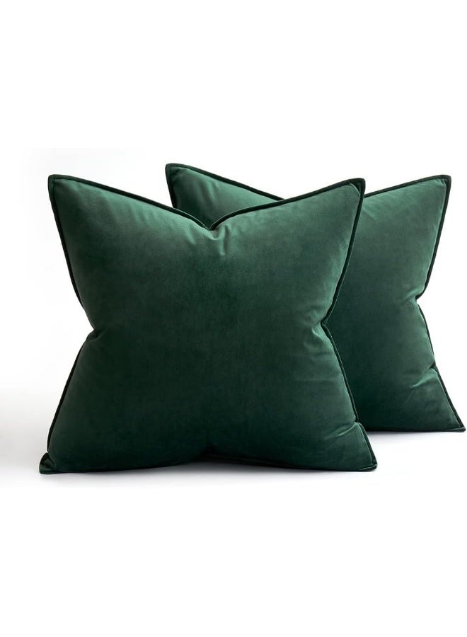 MIULEE MIULEE Pack of 2 Decorative Velvet Throw Pillow Cover Soft Jam Pillow Cover Soild Square Cushion Case for Sofa Bedroom Car 18x 18 Inch 45x 45cm  - Image 5