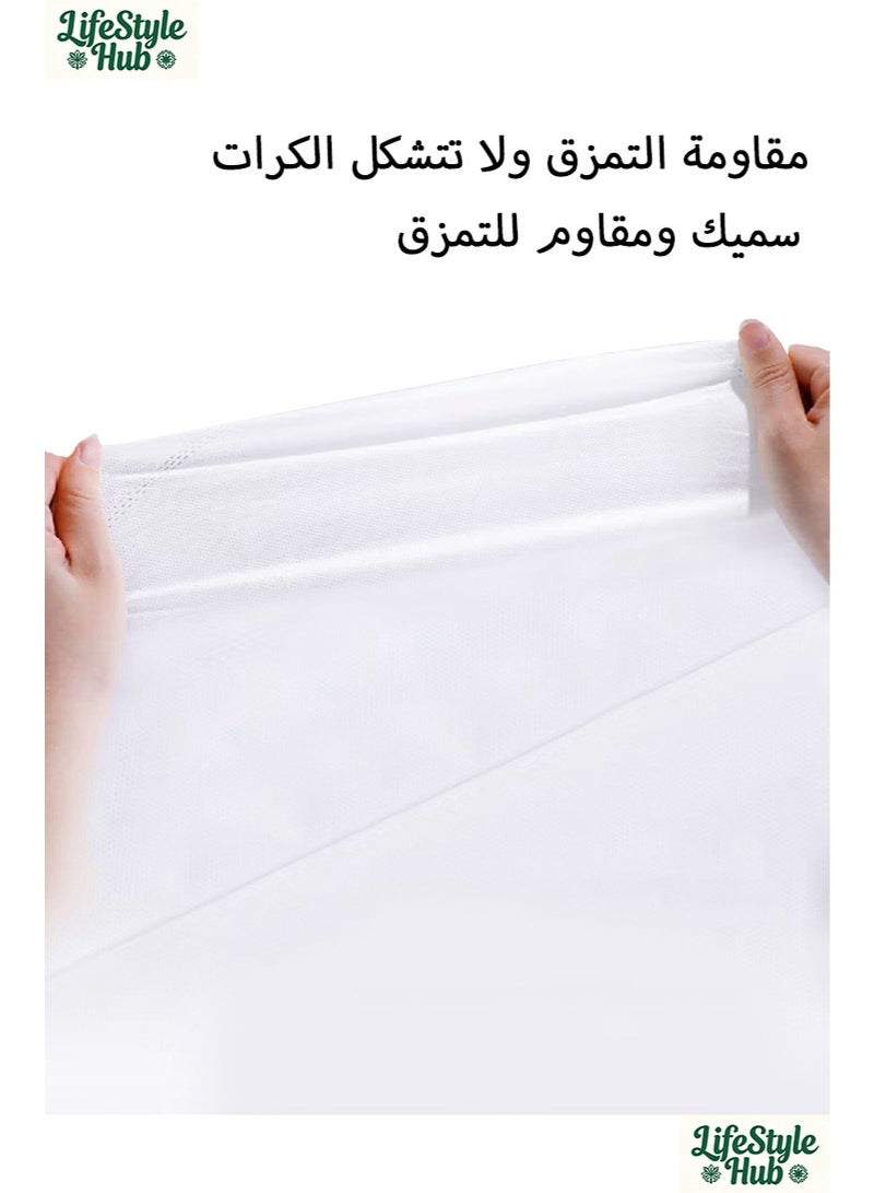مركز أنماط الحياة مجموعة مفروشات أحادية الاستخدام مكونة من 4 قطع بحجم كبير جدًا (220 × 230 سم) - ملاءات سرير سفر مع غطاء لحاف وغطاءين للوسائد - ملاءات صحية قابلة للنقل مصنوعة من القماش غير المنسوج ومعبأة بالتفريغ الهوائي، مناسبة للعمرة والفنادق والتخييم - Image 2