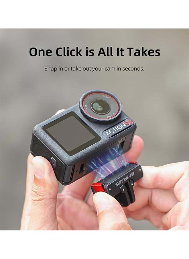 Sunnylife - Multifunctional Foldable Magnetic Quick Release Mount Adapter for DJI Osmo Action 5 Pro/Action 4/3/2 Camera - Image 1