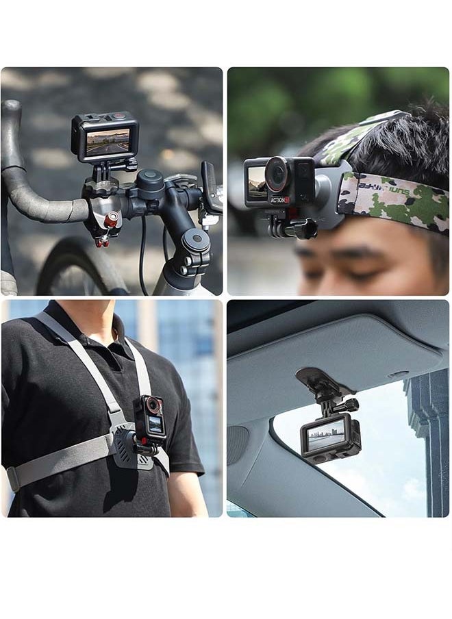 Sunnylife - Multifunctional Foldable Magnetic Quick Release Mount Adapter for DJI Osmo Action 5 Pro/Action 4/3/2 Camera - Image 1