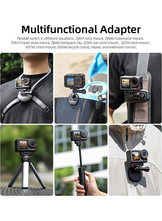 Sunnylife - Multifunctional Foldable Magnetic Quick Release Mount Adapter for DJI Osmo Action 5 Pro/Action 4/3/2 Camera - Image 1