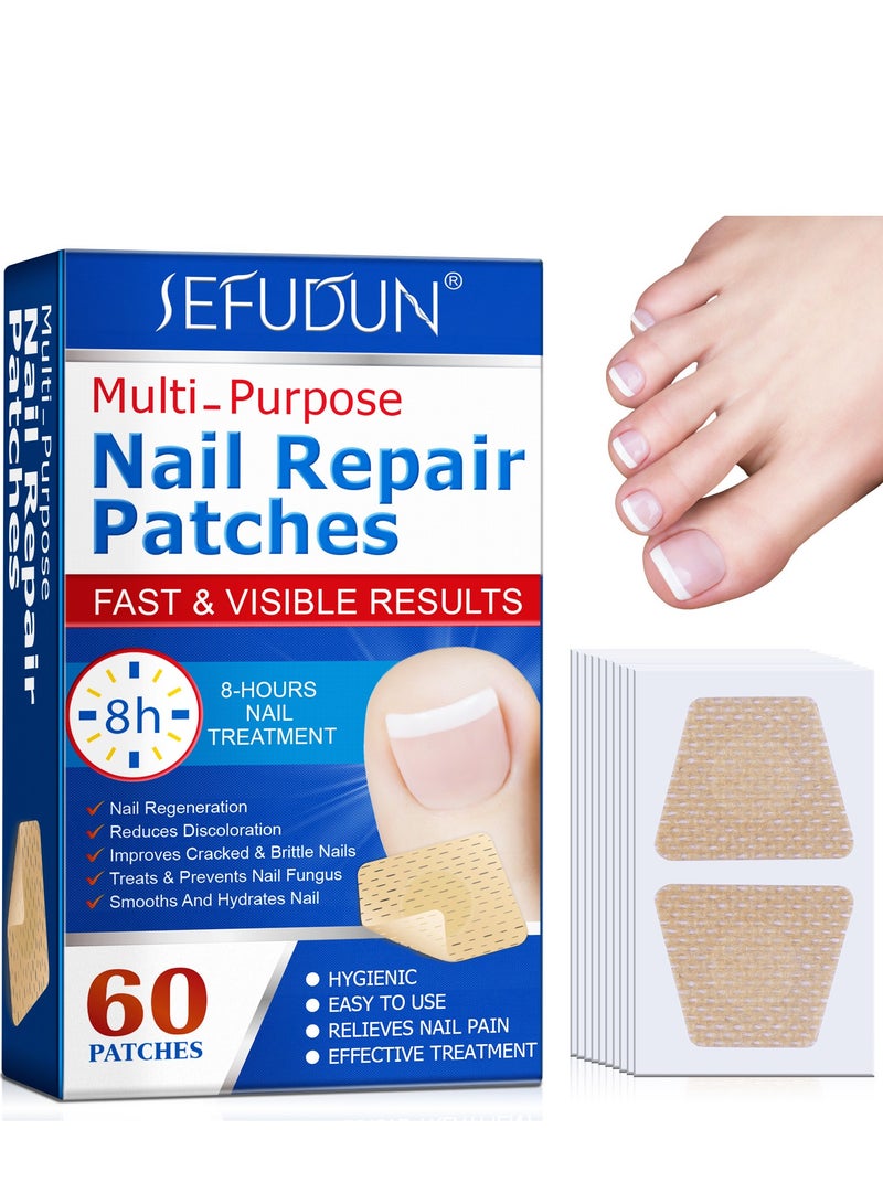 Sefudun SEFUDUN nail repair patch ingrown nails, onychomycosis, thick nail correction patch, manicure, brittle nail care patch 60pcs  - Image 1