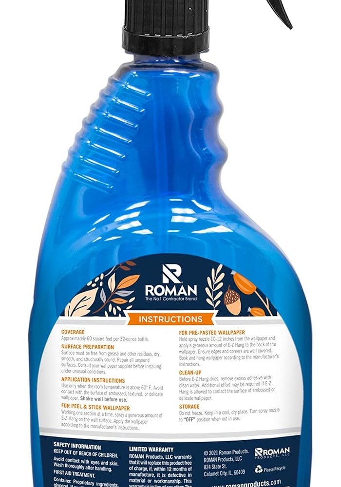 Roman Products 011015 E-Z Hang Peel & Stick Wallpaper Helper + Pre-Pasted Activator - Image 2