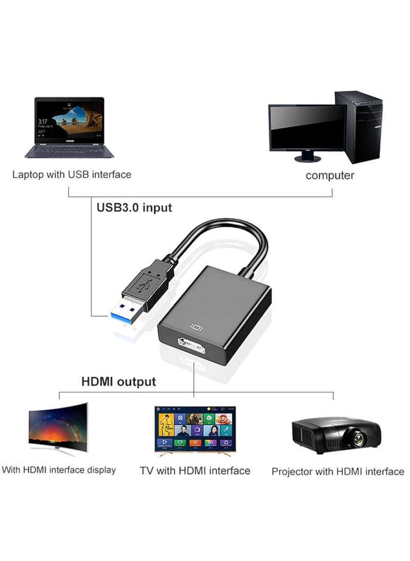 USB to HDMI Adapter - Multi-Display Video Converter for PC Laptop Windows 7 8 10, Desktop, Monitor, Projector, HDTV - Image 3