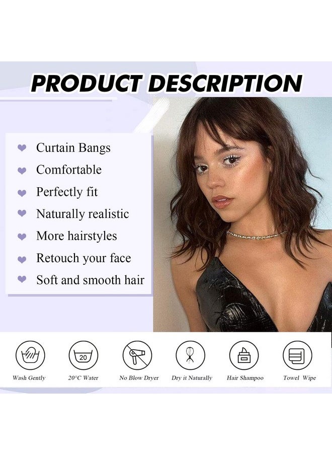 Aisaide - Isaide Short Curly Wavy Bob Wig With Curtain Bangs Black Curly Bob Wigs With Bangs For Women Synthetic Bob Curly Wavy Wig Natural Hair Shoulder Length Wigs For Women 14Inch 1B - Image 1