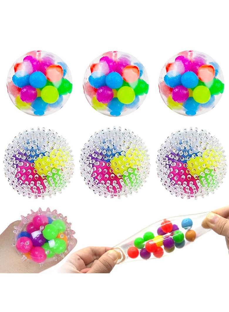 6cm colorful grape ball tpr stress relief trick venting pinch fun creative squeeze venting rainbow ball  - Image 1