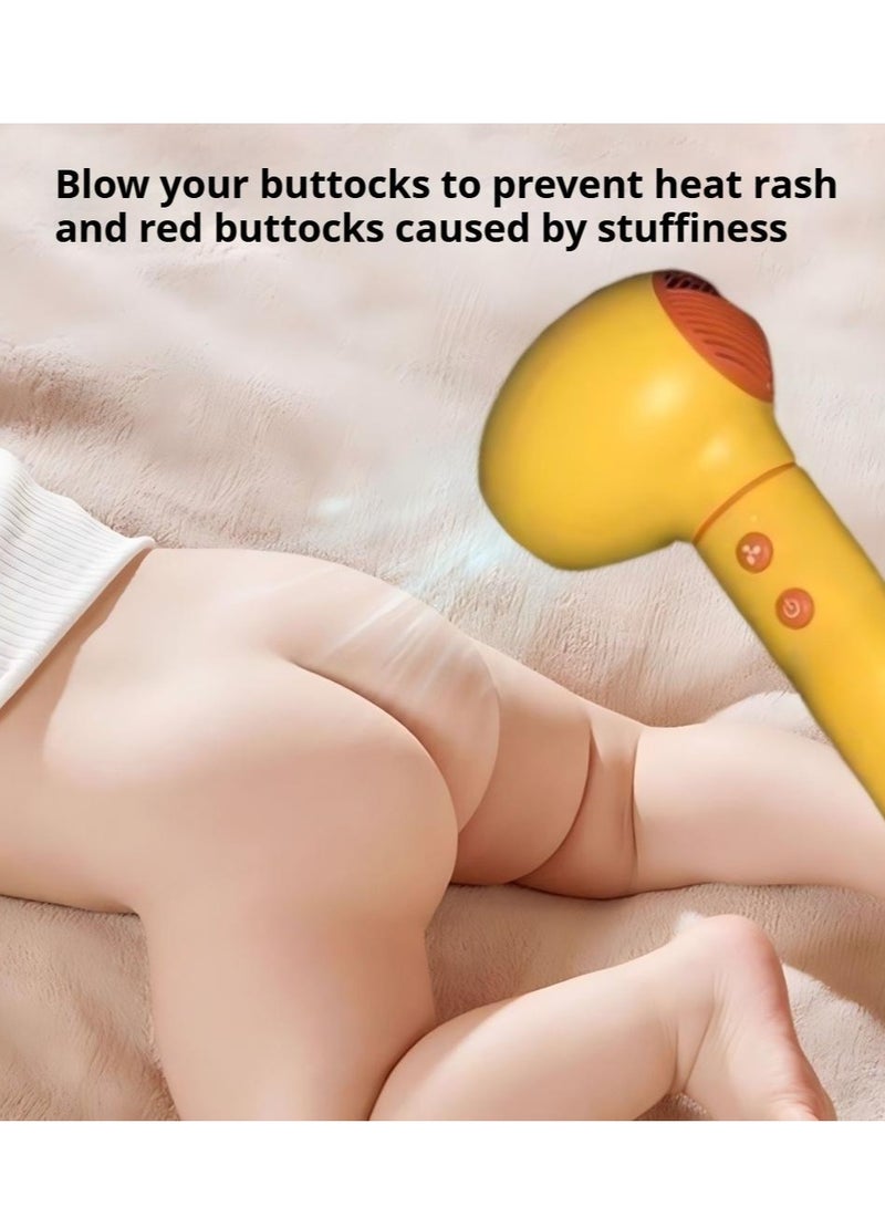 general Kids Portable Wireless Hair Dryer, Duck Shape 3-Speed Adjustable, Temperature Controlled,Quiet, Soft And Low Radiation, Wireless Charging,Prevents Diaper Rash - Image 5