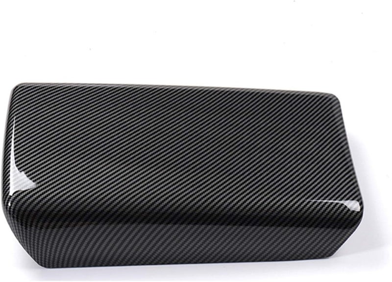 QASULER Carbon Fiber Armrest Box Cover for Tesla Model 3 - Image 1