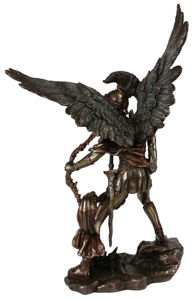فيرونيز ديزاين Veronese Design 9.5 inch Archangel Saint Uriel مع تمثال تقاطع النحت ملاك اللون البرونزي - Image 2