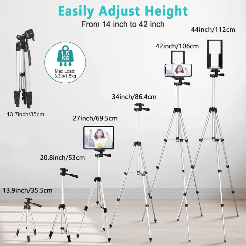 Malka BAITY Universal Mobile Tripod Extendable Aluminum Legs & Mobile Holder Bracket, Travel Tripod Stand for DSLR Camera, iPhone, Android Mobiles (Black) - Image 2