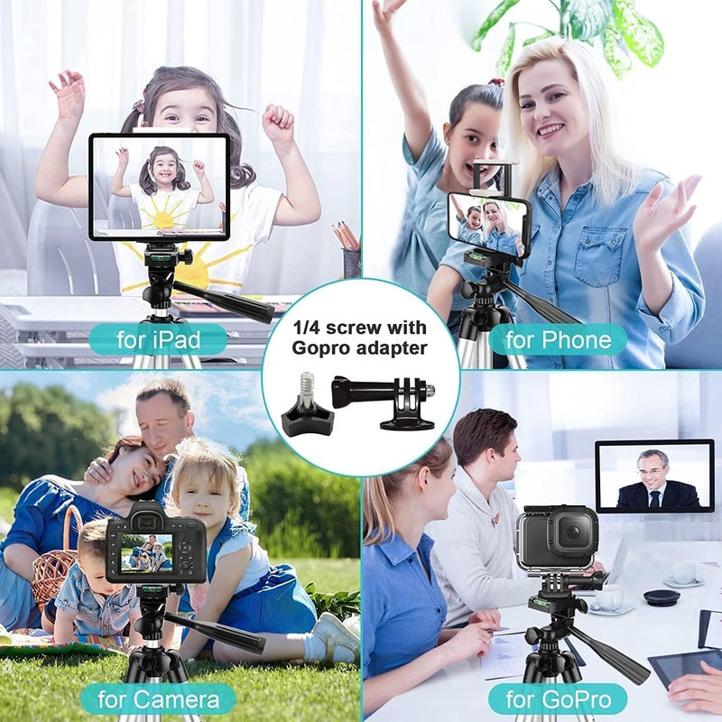 Malka BAITY Universal Mobile Tripod Extendable Aluminum Legs & Mobile Holder Bracket, Travel Tripod Stand for DSLR Camera, iPhone, Android Mobiles (Black) - Image 3