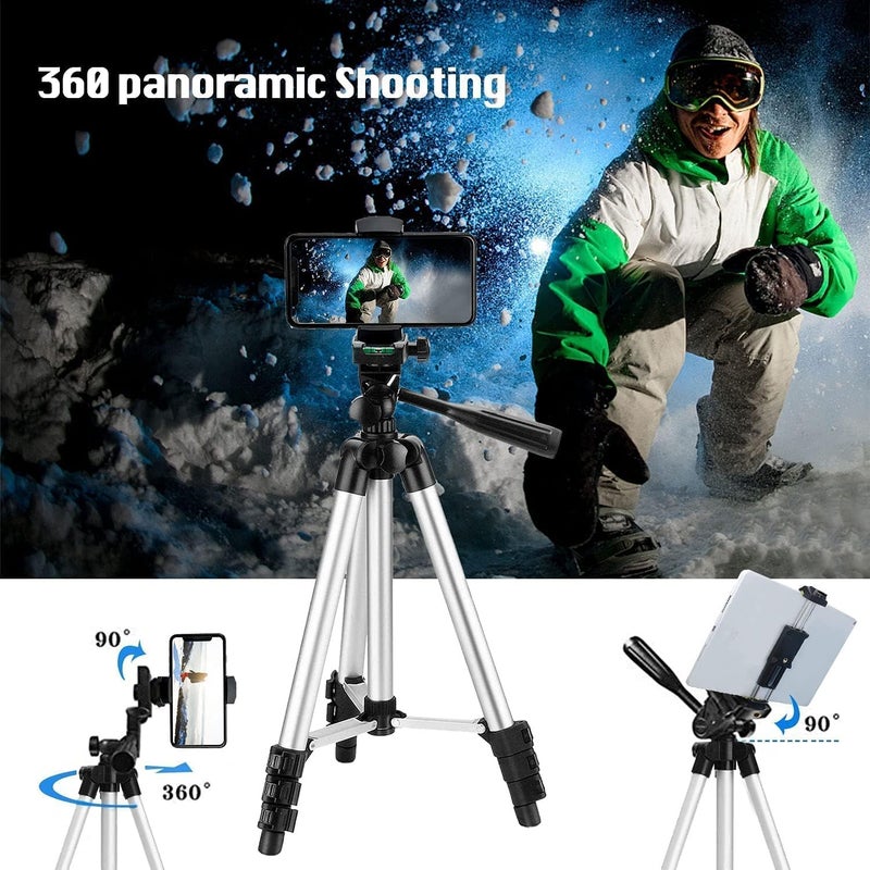 Malka BAITY Universal Mobile Tripod Extendable Aluminum Legs & Mobile Holder Bracket, Travel Tripod Stand for DSLR Camera, iPhone, Android Mobiles (Black) - Image 5