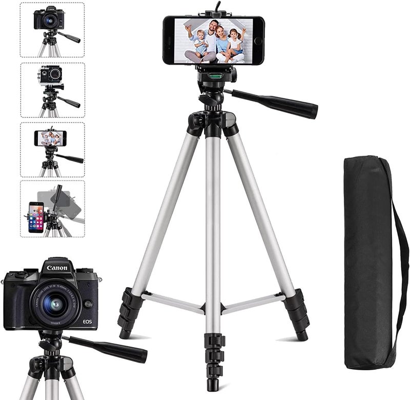 Malka BAITY Universal Mobile Tripod Extendable Aluminum Legs & Mobile Holder Bracket, Travel Tripod Stand for DSLR Camera, iPhone, Android Mobiles (Black) - Image 1