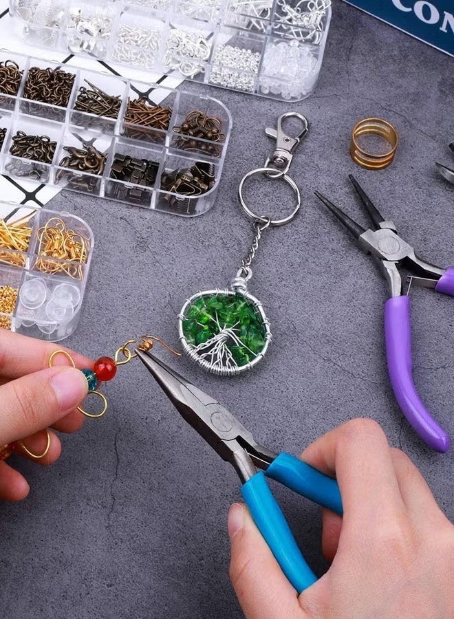 3pcs Mini Pliers set professional for Jewelry Pliers Making Tools needle Nose Long Round Wire Cutter Repair, Wrapping, Cutting Small Jewelry Making Tool Kit - Image 3