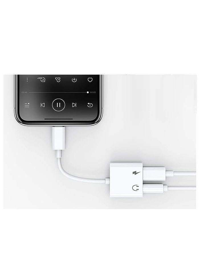 Generic - [2 in 1] Lightning to 3.5mm Headphone Adapter, Apple MFi Certified – Audio & Charging Dongle for iPhone 12/11/XS/XR/X/8/7 – Supports All iOS Versions - Image 1